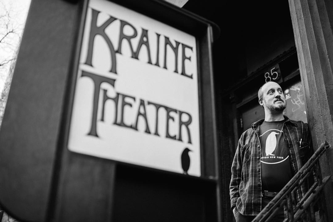 Erez Ziv stands outside the Kraine Theater
